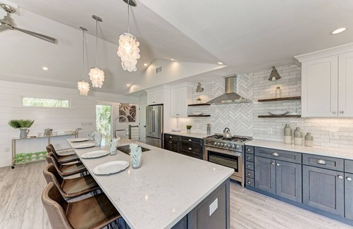 Anna Maria Casa | Summer Discounts! Steps from the Beach! Walk to Bean Point! Pool/spa! Golf Cart
