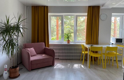 Visaginas Apartamento | Sunny apartment with lake and forest view
