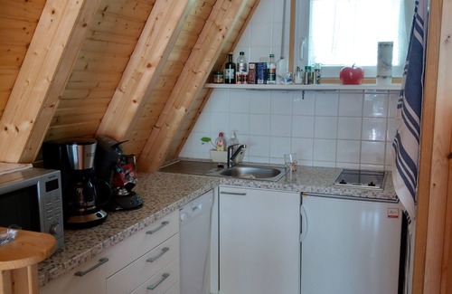 Feriendorf Eichwald Chalet De Esquí | Soleada casa de vacaciones con un claro en el bosque