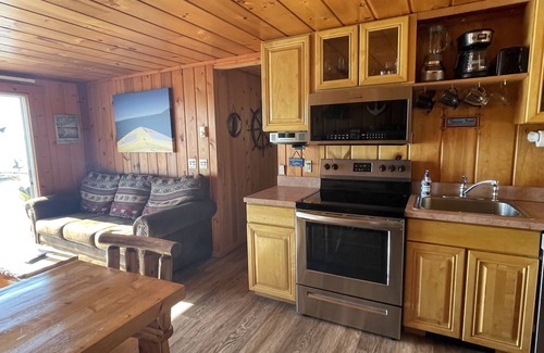 Indian River Cabaña | Sunrise Sunsation Lakeshore Cottage w / jacuzzi al aire libre en el lago Mullett! ¡Kayaks!