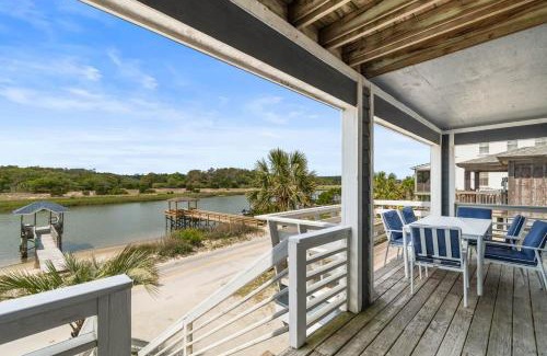 Pawleys Island Casa | Sunrise to Sunset Oceanfront Home with Creek Dock