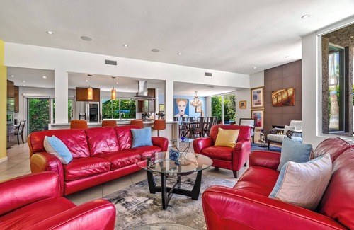 Deepwell Estates Casa | Suntan Palms - Bold Design, Poolside Fun, Spa, Fire Pit & Views