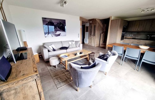 Bisanne 1500 Apartamento | Magnífico dúplex 8 pers, piscina, aparcamiento, Les Saisies