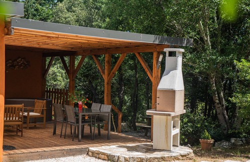 Labastide-de-Virac Cabaña | Magnífica cabaña ecológica a 8 minutos de Vallon (jacuzzi privado opcional)