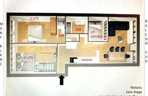 Plagne Centre Apartamento | Superbe appt rénové 3 pièces au pied des pistes, balcon sud, 8 pers, près commerces - FR-1-455-36