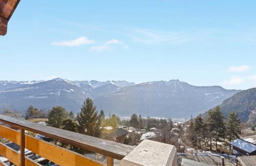 Ovronnaz Apartamento | Superbe studio avec une vue magnifique
