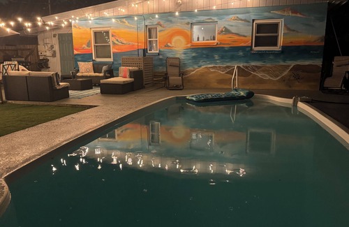 Seminole Casa | Sweet retreat, with private pool, patio, bbq, corn hole boards and fire pit.