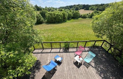 Szarejki Apartamento | Szarejkowe Wzgórza całoroczny domek z balią na tarasie