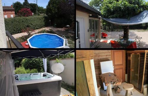Launaguet Apartamento | T2 climatisé baignoire terrasse Jacuzzi Piscine Sauna