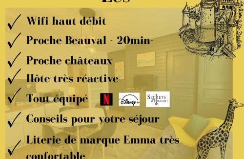 Montrichard Val de Cher Apartamento | T2 Ctre ville Fibre Literie Emma