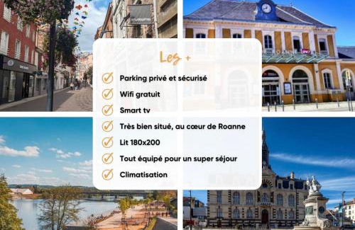 Roanne Apartamento | T2 Dahlia Roanne centre-ville - Parking & Clim