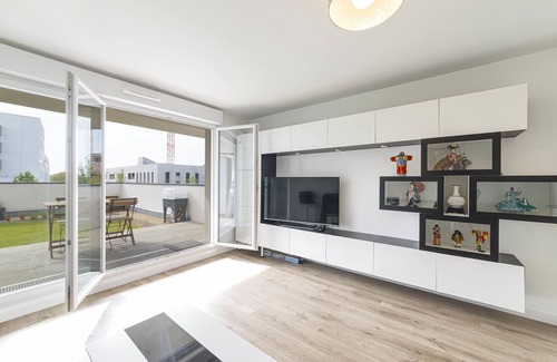 Les Hauts de Saint-Aubin Apartamento | Bel appartement moderne avec jardin - terrasse