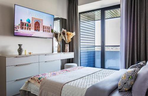 Tashkent Apartamento | Tashkent Skyline 1BR & Balcony