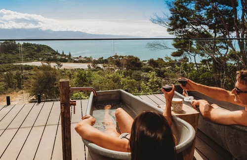 Tata Beach Cabina | Tent Kānuka - Luxury Eco Glamping with your own electric Buggy