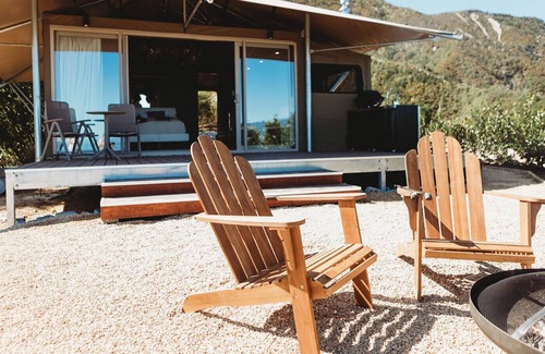 Tata Beach Cabina | Tent Korimako - Luxury Eco Glamping with your own electric Buggy
