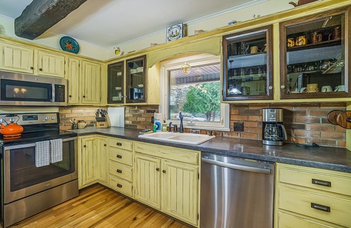 Thompsonville Casa | Terrific riverfront home near the slopes w/ firepit, free WiFi & five-acre lot