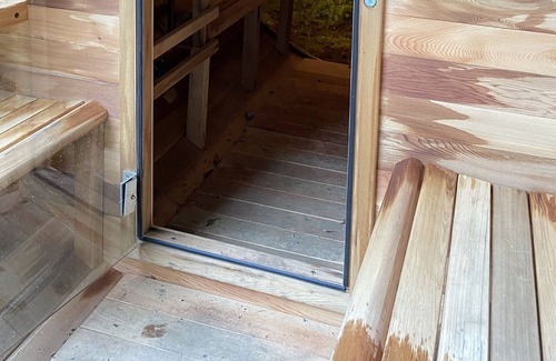 Roberts Creek Cabaña | The Abode & Cedar Barrel Sauna in Robert's Creek