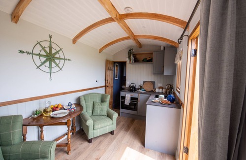 Bridport Cabina | A bespoke handmade oak shepherd's hut, with a delightfully styled interior
