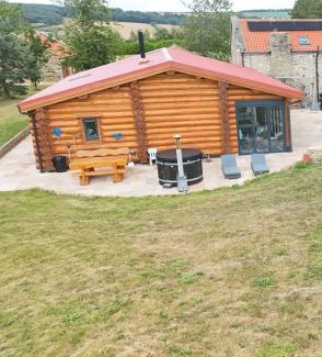 Crook Casa | The Barn & The Log Cabin, Sleeps 12, 2 Hot Tubs, Near Durham & Bishop Auckland