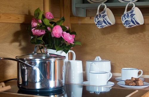 Saint Kew Cabina | The Beech Hut, una cabaña de madera romántica para 2 personas, estufa de leña, cerca de St Kew Inn