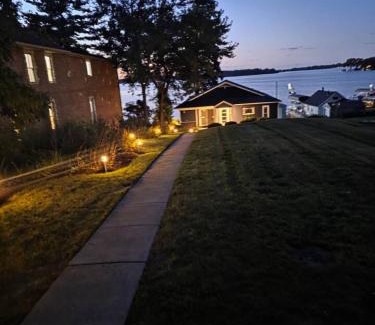 Fox Lake Casa | The Blue Sapphire 3BR 3BA Luxury Lakefront Home on Mineola Bay Stunning Views on Chain O Lakes