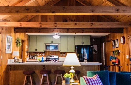Camp Nelson Cabina | The Bunkhouse 1960's Camp Vibe + Timeless Wet Bar