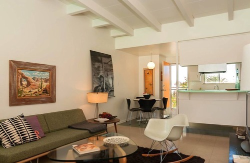 Desert Hot Springs Apartamento | The Getaway # 1: 1BR, Piscina, Niños / Mascotas bienvenidas