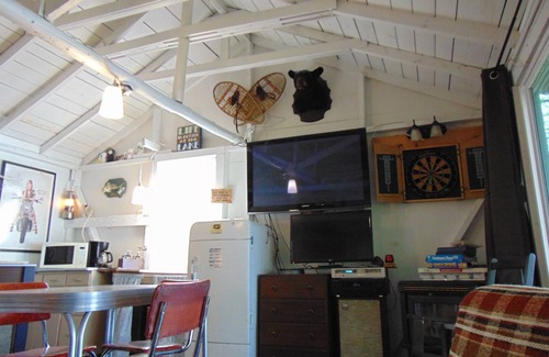 Portage Lake Cabaña | The Glamp-Direct on Lake with own Beach and own Outhouse