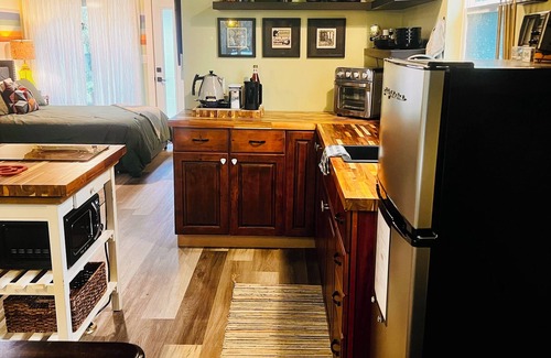 Walnut Springs Casa | THE GREENROOM, FUNKY music themed tiny home, walking distance to downtown!