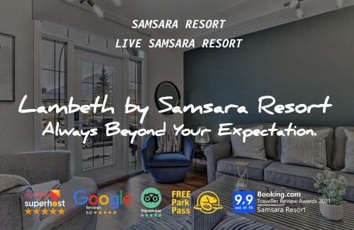 Canmore Casa | The Lambeth by Samsara Resort Private Entry Panorama Top View 2BR and 2BTH