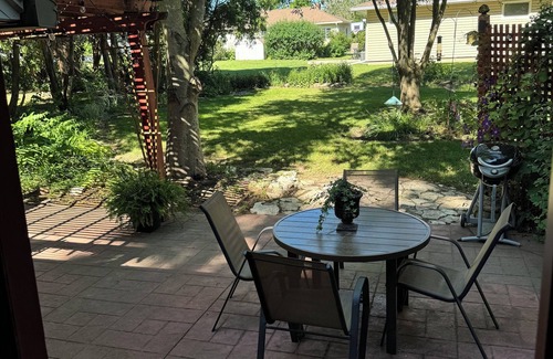 Grundy Center Casa | The Little Red Cottage is 1-bedroom on Main Level with access to the main floor