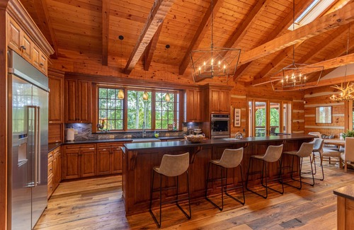 Banner Elk Casa | The Matney Ridge Estate- home with hot tub and firepit