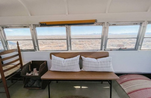 Newcastle Cabina | The Nowhere Bus · Off-Grid, Stargazing, Nic Cage Themed School Bus