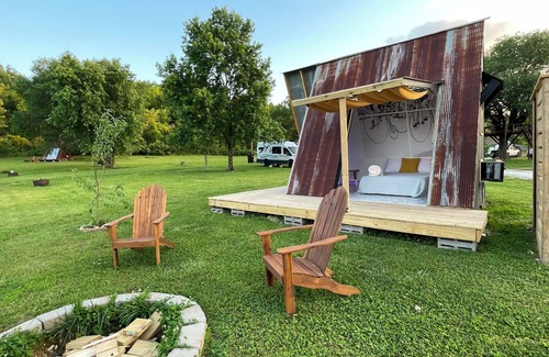 Bentonville Cabaña | The Penny Farthing A-Frame Glamping Unit