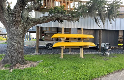 Cypremort Point Cabaña | The Salty Point....a waterfront fishing cottage with kayaks, ping pong and more!