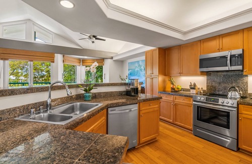 Kaiulani Casa | Three bed three bath luxurious townhome in gated Princeville community