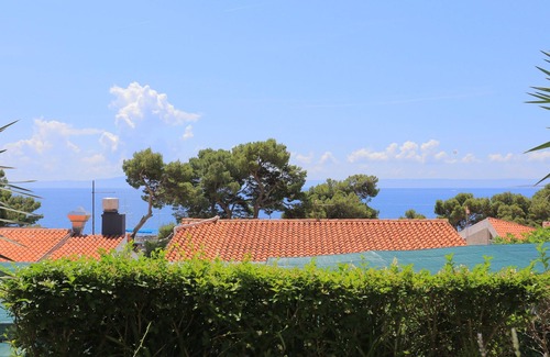 Brela Apartamento | Apartamento de tres habitaciones con terraza y vista al mar Brela, Makarska (A-20598-a)