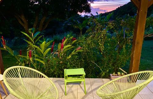 Riviere-Sens Apartamento | Ti Kaz Houelmont, Vue jardin tropical, proche plage de Rivière-Sens