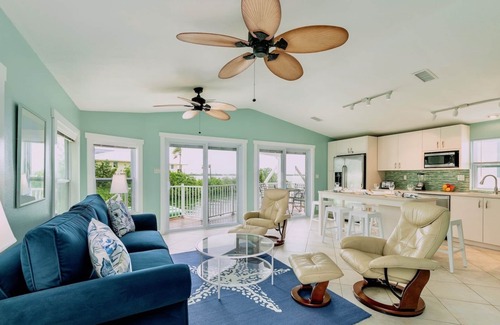 Cudjoe Key Cabaña | **TIDEWATER VIEWS @ VENTURE OUT** 2BR/2BA Cottage + 35’ Private Slip | 80’ Pool