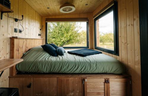 Bruailles Casa | Tiny-House à 1h20 de Lyon - Salle de bain italienne - Lit Grand confort