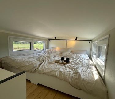 Rhedebrugge Apartamento | Tiny House Alpakablick - inklusive gratis Alpaka Meet & Greet