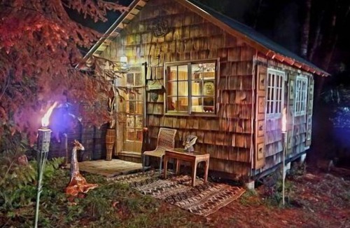 Eatonville Cabina | Tiny Safari themed cabin for 2 with private fire pit & BBQ