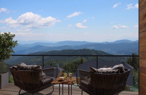 Albeck Casa | Tomtegl-Bergchalet No.12 mit Privatsauna, Infinitypool, Kamin, Fitnessraum, 1500m Seehöhe