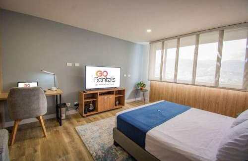 La Aguacatala Apartamento | TOP FLOOR Studio Poblado, A/C, Coworking, gym 1416