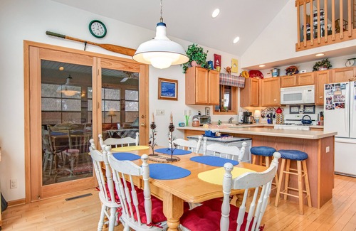 Woodruff Casa | Tranquil lakefront oasis with private dock, canoe, kayak, & three living areas
