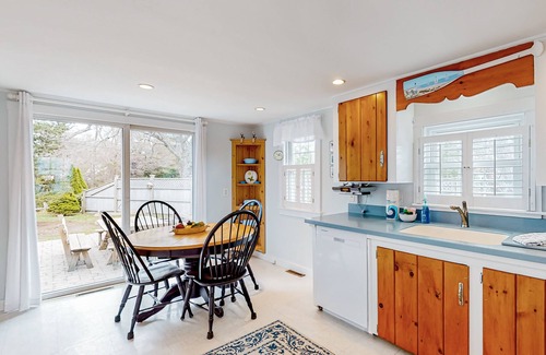 West Hyannisport Casa | Tree-lined home with lovely yard, decks & private beach access - walk to town
