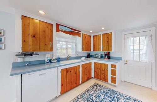 West Hyannisport Casa | Tree-lined home with lovely yard, decks & private beach access - walk to town