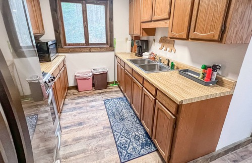 Wardsboro Casa | Tree-surrounded home with wood stove, spacious deck, gas grill - close to trails