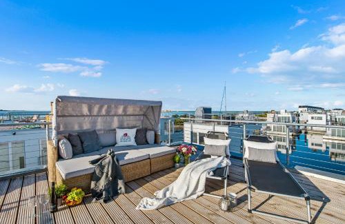 Olpenitz Casa | Treibholz: Meerblick, Dachterrasse, Bootsanleger, Badeleiter, Sauna
