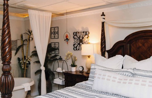 American Fork Cama Y Desayuno | Tropical Jungle Themed Suite with real sand, King Bed